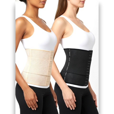 Beige vs black waist trainer comparison — women's tummy control belt Pakistan